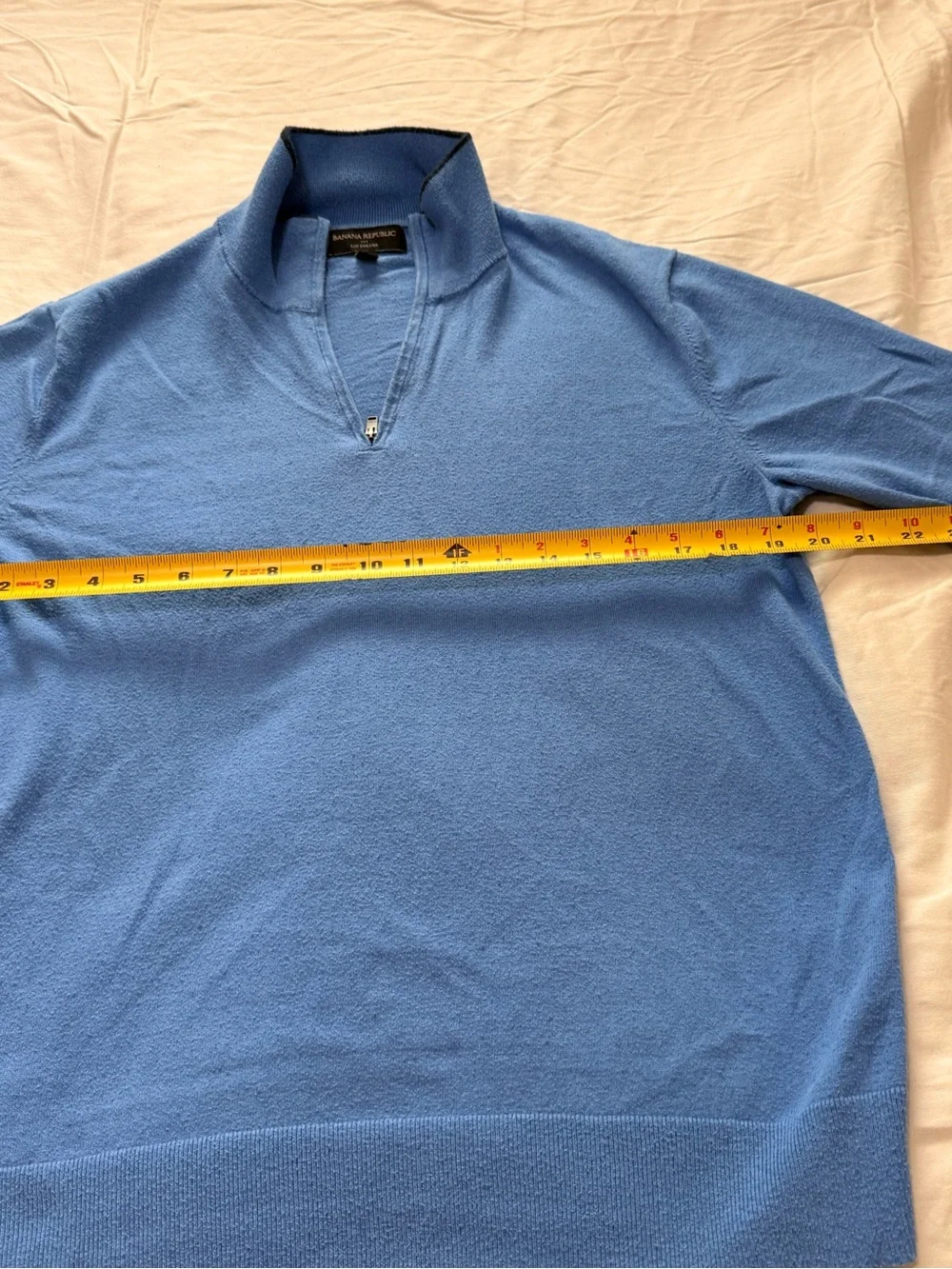 Banana Republic Sky Blue Half-Zip Men's Sweater